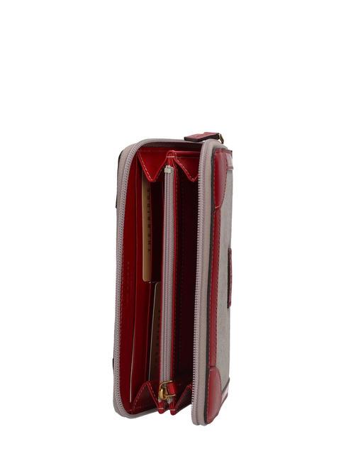 AUSTER Cartera compacta natural / grosella roja abb. oro - Carteras Mujer