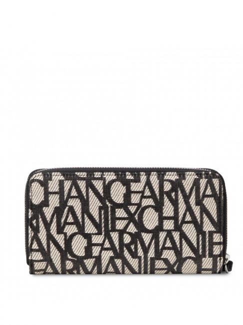 MAXI LOGO Cartera grande con cremallera alrededor y pu&ntilde;o blanco - Carteras Mujer