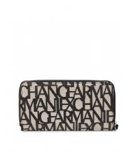 ARMANI EXCHANGE MAXI LOGO Cartera grande con cremallera alrededor y pu&ntilde;o blanco - Carteras Mujer - 3