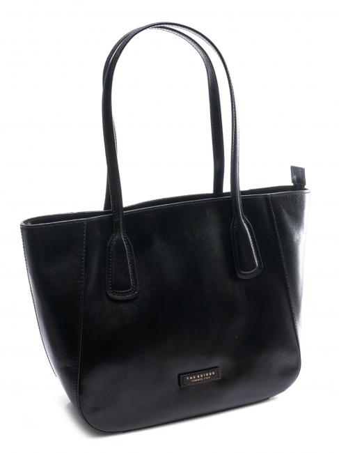 MADDALENA Shopping Bag en piel Oro negro - Bolsos Mujer