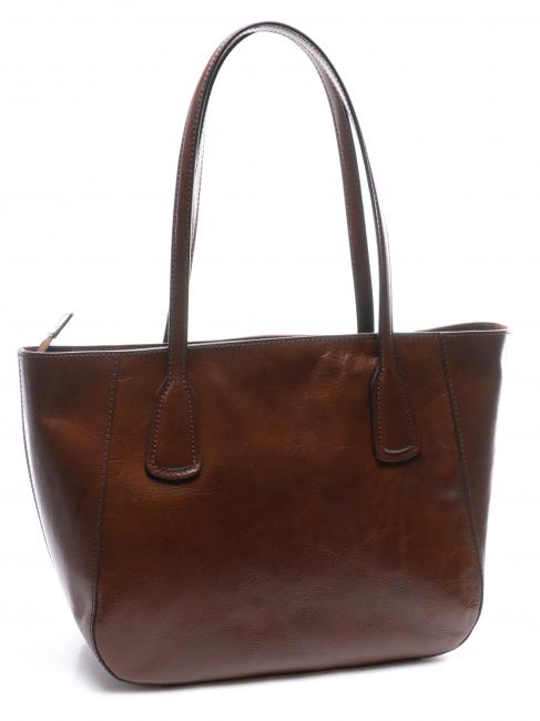 MADDALENA Shopping Bag en piel BROWN - Bolsos Mujer