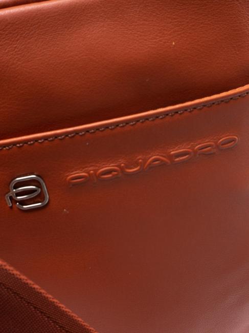 Bandolera VIBE out, de piel martillada naranja3 - Bandoleras Hombre