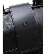 PIQUADRO ILI Maletín médico de piel negro - Maletines de Trabajo - 3