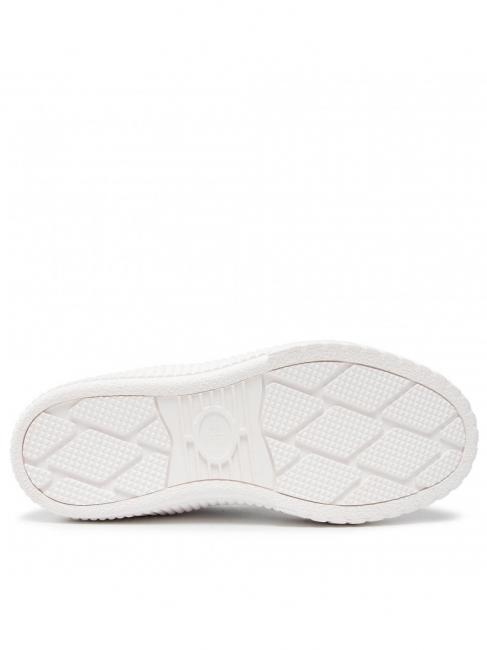 Sneaker alta in pelle con inserti zebrati  cebra blanca / peluda - Zapatos Mujer