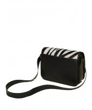 TWINSET Borsa a tracolla in pelle stampa zebra  nieve cebra peluda / negro - Bolsos Mujer - 3