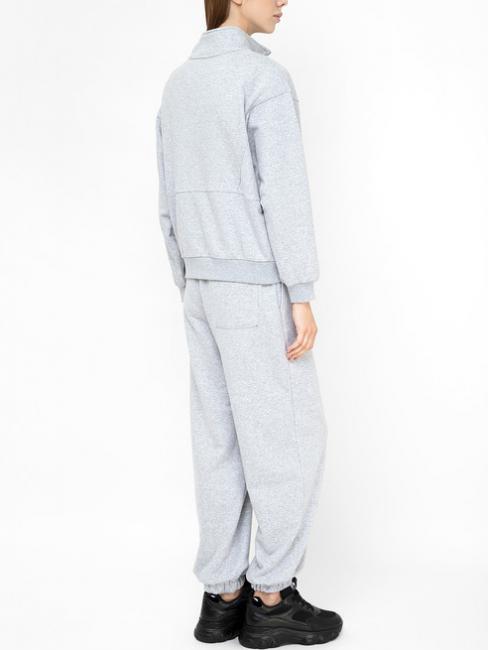 U&B  Sudadera completa con bordado y jogging mezcla gris - trajes deportivos para mujeres