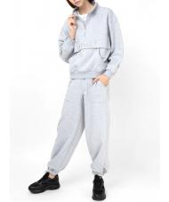 TWINSET U&B  Sudadera completa con bordado y jogging mezcla gris - trajes deportivos para mujeres - 3