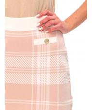 TWINSET CAPSULE Falda corta de punto de cuadros cuadros rosa empolvado / marfil - Faldas de mujer - 3