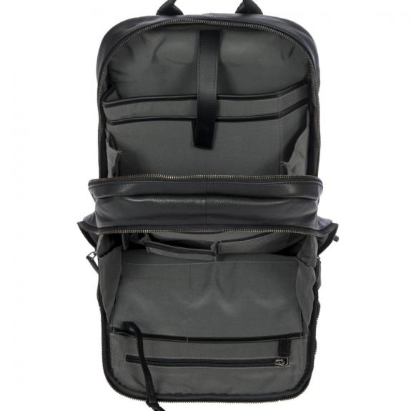 TORINO Mochila para port&aacute;til de 13", en piel negro - Mochilas para port&aacute;til