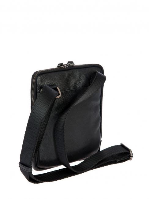 TORINO Bolso plano de piel negro - Bandoleras Hombre