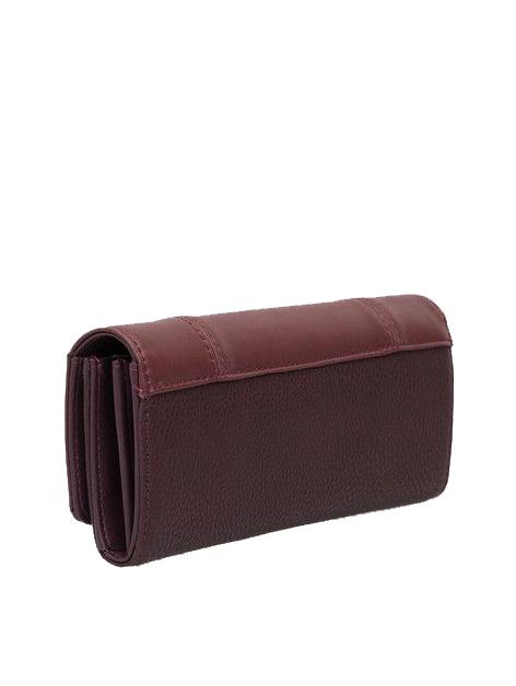 Portafoglio grande con patta  frambuesa oscura - Carteras Mujer