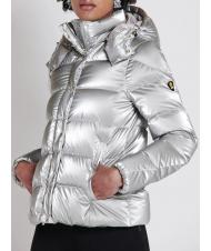 CIESSE AFRA Plum&iacute;fero con capucha desmontable plata perla / gris plata - Chaquetas de plumas de mujer - 3