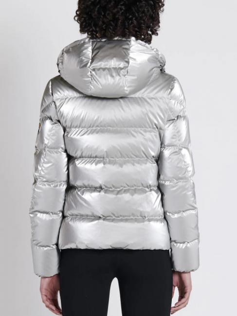 AFRA Plum&iacute;fero con capucha desmontable plata perla / gris plata - Chaquetas de plumas de mujer