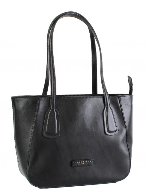 MADDALENA Bolso shopper de hombro, en piel Oro negro - Bolsos Mujer