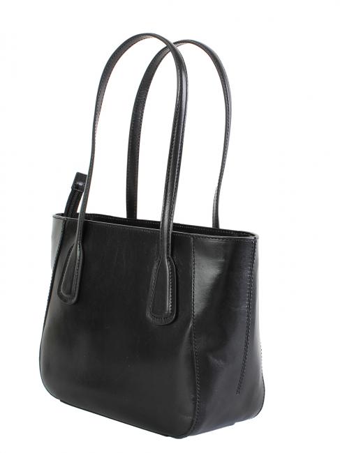 MADDALENA Bolso shopper de hombro, en piel Oro negro - Bolsos Mujer