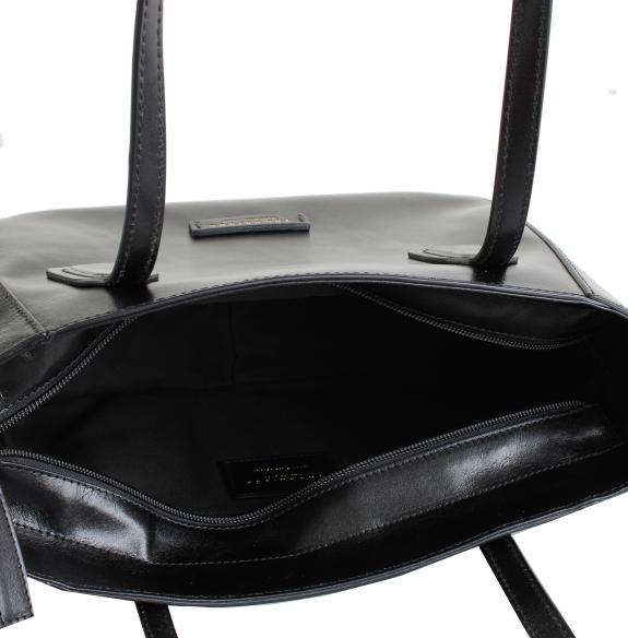 MADDALENA Bolso shopper de hombro, en piel Oro negro - Bolsos Mujer