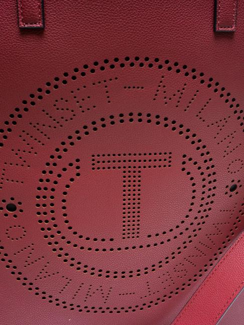 LOGO FORELLATO Bolso shopper vertical con bandolera frambuesa oscura - Bolsos Mujer