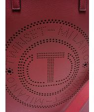 TWINSET LOGO FORELLATO Bolso shopper vertical con bandolera frambuesa oscura - Bolsos Mujer - 3