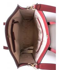 TWINSET LOGO FORELLATO Bolso shopper vertical con bandolera frambuesa oscura - Bolsos Mujer - 5