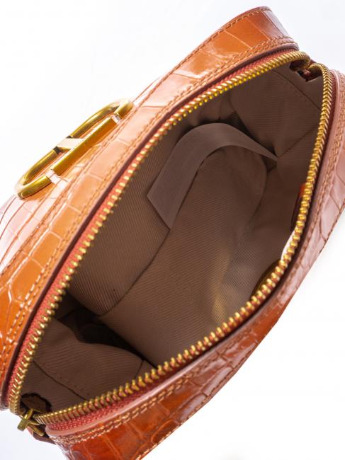 Mini bag a tracolla in pelle stampa coccodrillo  polvo bronceado con sombra de stcocco - Bolsos Mujer