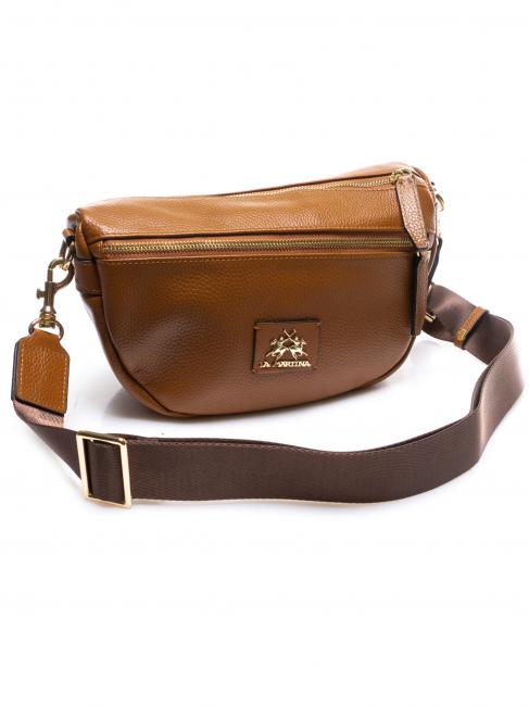 HERITAGE  Bolso bandolera de piel bronceado - Bolsos Mujer