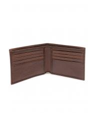 THE BRIDGE LORENZO Cartera de hombre, en piel Marr&oacute;n / Paladio - Carteras Hombre - 2