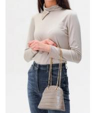 TOSCA BLU TIC-TAC Bolso bandolera MIni en piel con estampado de cocodrilo topo - Bolsos Mujer - 3
