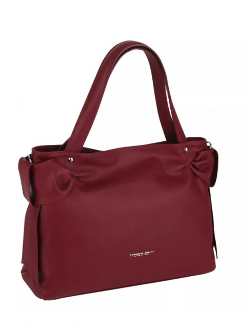 SOTTOBOSCO Bolso bandolera en piel con bandolera rojo oscuro - Bolsos Mujer