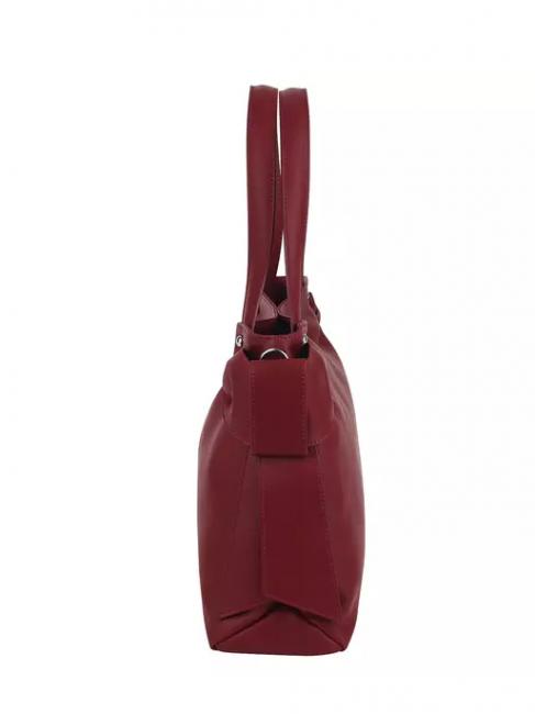 SOTTOBOSCO Bolso bandolera en piel con bandolera rojo oscuro - Bolsos Mujer