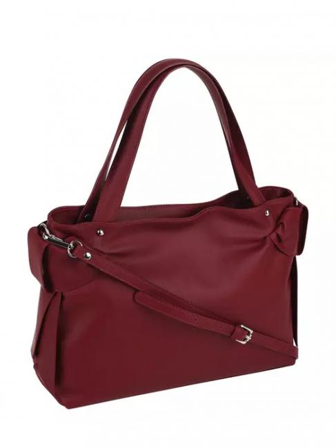 SOTTOBOSCO Bolso bandolera en piel con bandolera rojo oscuro - Bolsos Mujer