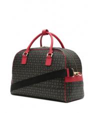 POLLINI HERITAGE TRAVEL Bolsa de viaje con bandolera laca negra - Bolsas de viaje - 3