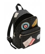 POLLINI HERITAGE PATCH Mochila negro - Bolsos Mujer - 3
