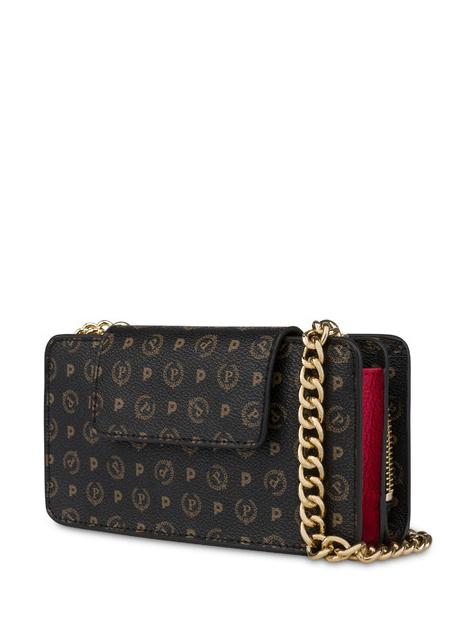 HERITAGE CLASSIC Clutch con bandolera laca negra - Bolsos Mujer