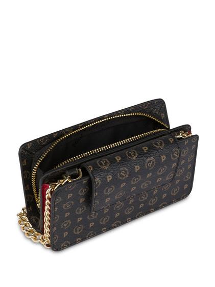 HERITAGE CLASSIC Clutch con bandolera laca negra - Bolsos Mujer