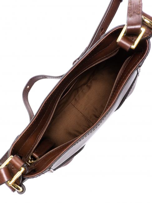 MATILDE Minibolso de hombro en piel BROWN - Bolsos Mujer