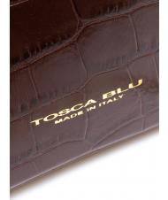 TOSCA BLU TIC-TAC Bolso bandolera MIni en piel con estampado de cocodrilo BROWN - Bolsos Mujer - 3