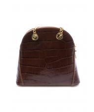 TOSCA BLU TIC-TAC Bolso bandolera MIni en piel con estampado de cocodrilo BROWN - Bolsos Mujer - 4
