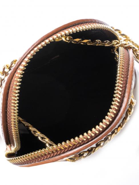 TIC-TAC Bolso bandolera MIni en piel con estampado de cocodrilo BROWN - Bolsos Mujer