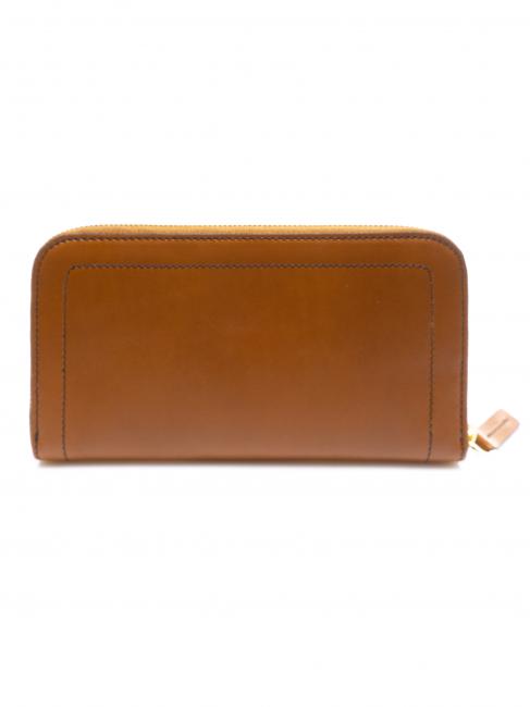 PANZANI Billetera de cuero co&ntilde;ac oscuro abb. oro - Carteras Mujer
