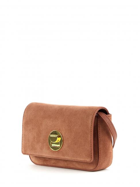 BORSA MINI Minibolso de hombro en piel de ante Cinnam - Bolsos Mujer