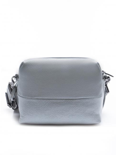 ATHENA Bolso MINI de piel con bandolera SILVER - Bolsos Mujer