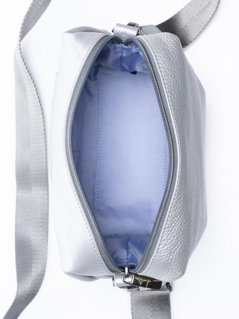 ATHENA Bolso MINI de piel con bandolera SILVER - Bolsos Mujer