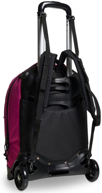 NEW WAY NEW PLUG Plain Mochila trolley, desmontable fiesta fucsia - Mochilas con ruedas