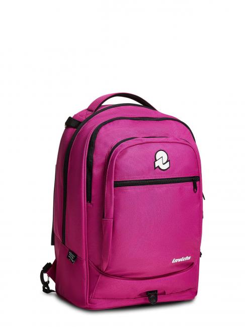 NEW WAY NEW PLUG Plain Mochila trolley, desmontable fiesta fucsia - Mochilas con ruedas