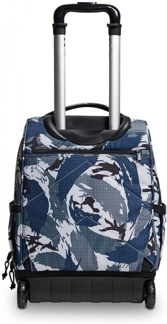 NEW WAY NEW BUMP Fantasy Mochila con ruedas 2 en 1 camuflaje militar azul - Mochilas con ruedas