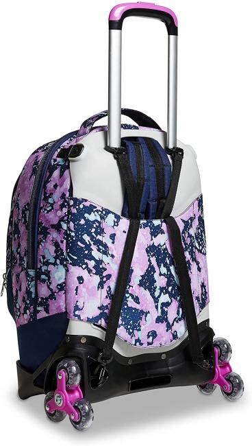 DRAWINGPIN GIRL JACK Mochila con trolley desmontable, ruedas triples Bluedeep - Mochilas con ruedas