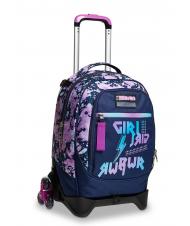 SEVEN DRAWINGPIN GIRL JACK Mochila con trolley desmontable, ruedas triples Bluedeep - Mochilas con ruedas - 5