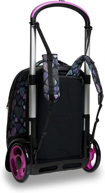 7.1 TYRE Patchyheart Girl Mochila Trolley Desmontable negro - Mochilas con ruedas