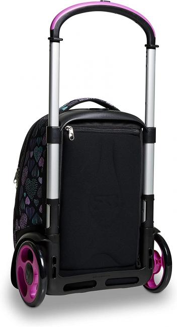 7.1 TYRE Patchyheart Girl Mochila Trolley Desmontable negro - Mochilas con ruedas