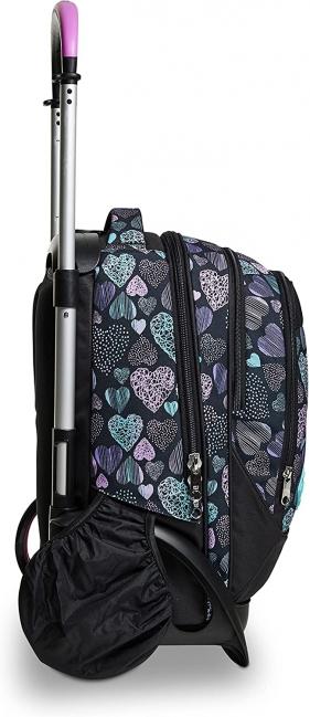 7.1 TYRE Patchyheart Girl Mochila Trolley Desmontable negro - Mochilas con ruedas